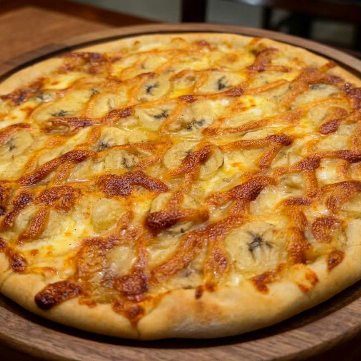 Pizza doce de banana